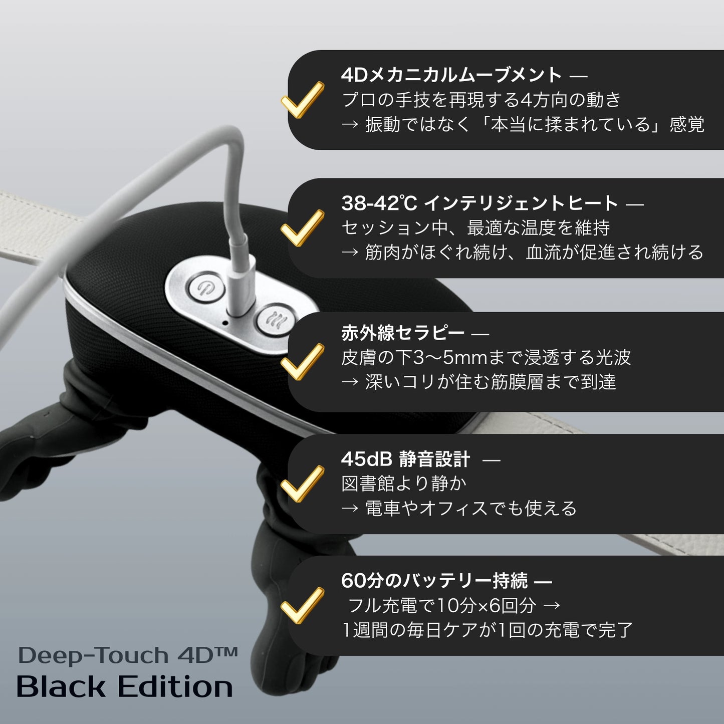 モミハンズ Deep-Touch 4D™ Black Edition