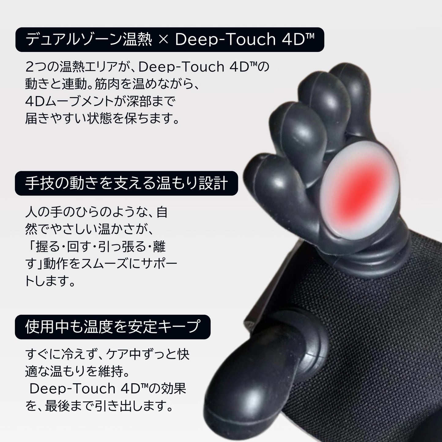 モミハンズ Deep-Touch 4D™ Black Edition